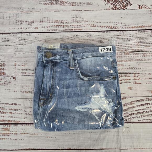 Current Elliott Jeans Womens 28 Cropped Distressed Grunge Denim Medium Wash USA - Picture 9 of 9